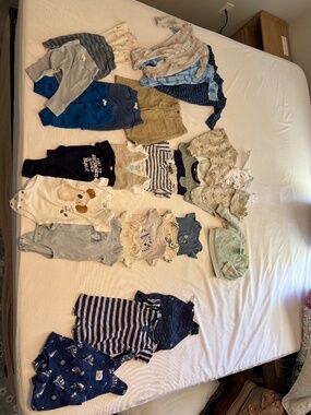 Baby Boy Clothes Lot Carter's Bodysuits Pants Rompers